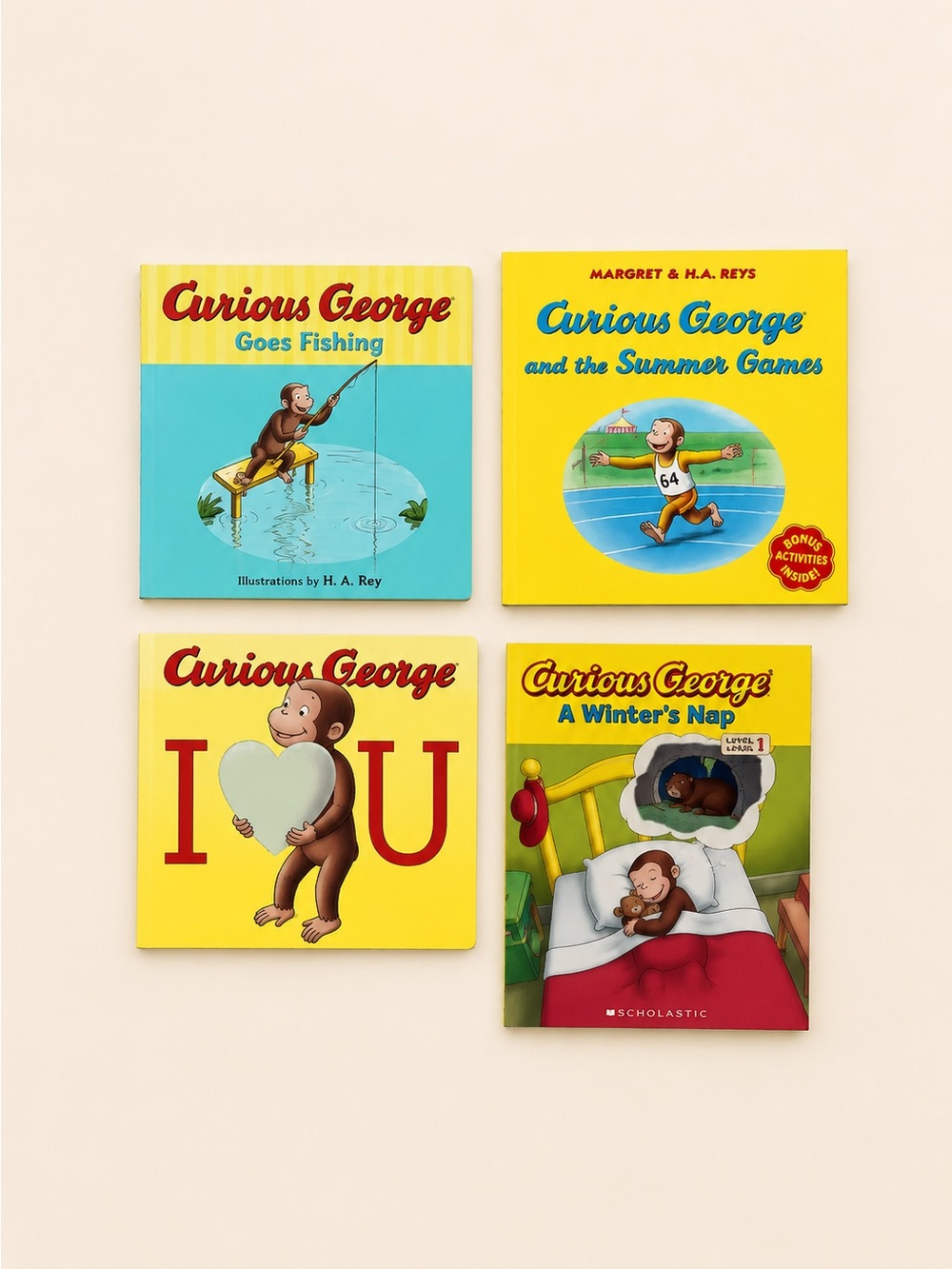 Curious George Books - 4 Pieces